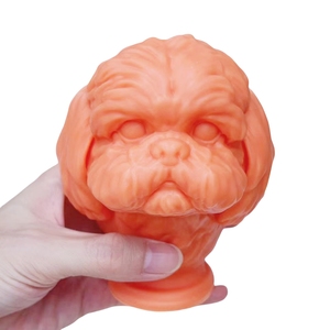 Nuevo Molde de Silicona para Velas con Forma de Cabeza de Perro Grande, 6 Estilos: Pitbull, Border <span class=keywords><strong>Collie</strong></span>, Bulldog, Khabbat, Shih Tzu, Resina, Molde de Yeso - Product Image 3
