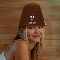 Chapeau de sauna en feutre de laine unisexe, respirant, moulé sans couture, isolant thermiquement, avec logo brodé personnalisé, pour spa, hammam, banya