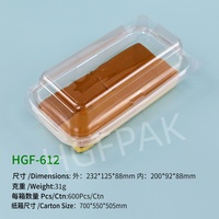 Boîte à hamburger carrée en plastique transparent jetable de 32 oz avec couvercle à charnière, boîte à pâtisserie transparente en RPET PET, conteneur alimentaire à emporter