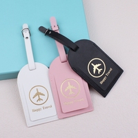 Étiquette à bagages en cuir PU souple, motif personnalisé avec nom et lettre, logo personnalisé, durable, capacité réglable, cadeau créatif