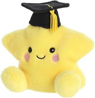 Boneka Bintang Wisuda Grosir, Boneka Plushie Lucu Warna Kuning Bersulam, Penghilang Stres, Topi Wisuda untuk Hadiah Wisuda