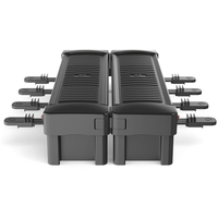 Grill Raclette Électrique Portable et Pliable ANDONG 1400W, Surface Antiadhésive, Sans Fumée, Contrôle de Température, Plaques Amovibles, 8 Personnes