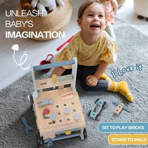 Porteur d'éveil en bois pour bébé, modèle Push Walker Tall, 3 en 1 avec roues, pour les 18 mois et plus, <span class=keywords><strong>à</strong></span> prix abordable, ajouter au panier - Product Image 3