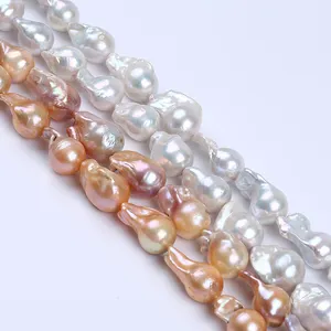 Wholesale Freshwater Pearls High Quality Light Gray/Pink Purple Mixed/Black Baroque Shape Pearl Strand For Necklace Making