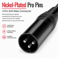 Câble audio professionnel XLR mâle-femelle pour microphone, équilibré, OEM