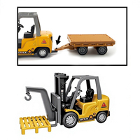 Mini chariot élévateur RC en alliage moulé sous pression EPT 1:64, véhicule de construction 8 canaux 2.4G, camion de levage acrobatique pour enfants avec application et télécommande