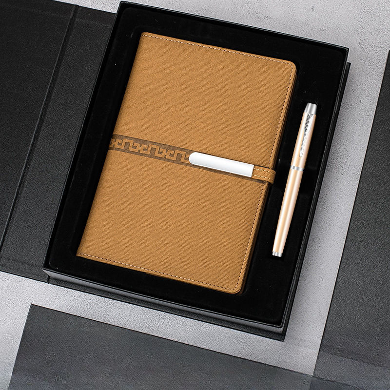 Ensemble 2 pièces [carnet + stylo] doré