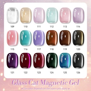 BORN PRETTY HEMA TPO FREE 10ml Gel à ongles magnétique œil de chat rouge brun ambre automne, paillettes scintillantes, gel UV à faire tremper, vernis à ongles - Product Image 2