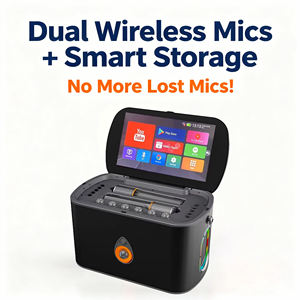 Meilleures ventes Pro 11,6 pouces WiFi Android K90 avec <span class=keywords><strong>deux</strong></span> micros sans fil pour fête en plein air, machine de karaoké rechargeable - Product Image 2