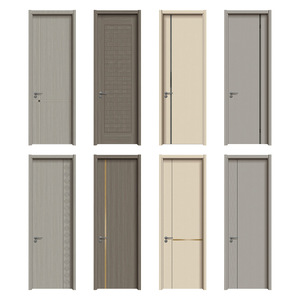 Porte intérieure contemporaine en MDF avec isolation phonique, surface finie, ouverture manuelle pour chambre à coucher - Product Image 1