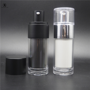 30ml 50ml Double-layer skincare UV dual chamber airless bottle acrylic black airless pump 30ml airless bottle