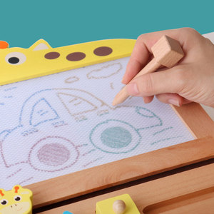 Grosir permainan pintar penjualan laris mainan uniseks grosir warna-warni Montessori papan gambar magnet dapat digunakan kembali pendidikan dini untuk anak-anak - Product Image 4