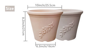 Pot <span class=keywords><strong>de</strong></span> fleurs <span class=keywords><strong>en</strong></span> plastique imitation céramique <span class=keywords><strong>de</strong></span> style <span class=keywords><strong>simple</strong></span> pour la décoration du <span class=keywords><strong>salon</strong></span> - Product Image 2