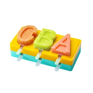 Enfants bricolage maison exquis à la mode différentes formes mignonnes conception Silicone Popsicle moule avec bâton