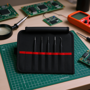 ESD Universal Tweezers Assortment 5 Pieces <b>Precision</b> <b>Tool</b> Set Electronics Repair - Product Image 2