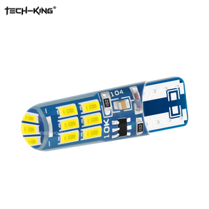 TECH-KING Ampoules LED 12V 501 W5W T10 LED W5W 194 168 3014 15 SMD Lampe en silicone Lumière stroboscopique Ampoules LED pour voiture - Product Image 2