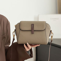 Nouveau Sac à Bandoulière de Luxe pour Femme en Cuir Véritable 100% Authentique, Modèle 2026, Tendance, Motif Uni, Fermeture Éclair Coque, Vente Chaude
