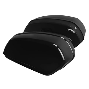 1 Paire de sacoches latérales en plastique ABS + fibre de verre noir brillant pour Softail Low Rider - Product Image 1