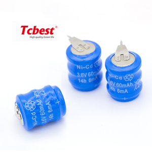 Pin Sạc <span class=keywords><strong>Ni</strong></span>-<span class=keywords><strong>Cd</strong></span> 3.6V 60MAh Pin NiCD Với Chân Hàn Cho Tai Nghe Không Dây - Product Image 2