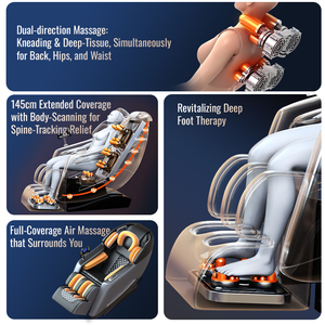 Silla de Masaje Premium Japonesa Snowfit 8025 con Control por Voz Inteligente AI, Función Musical, Bolsas de Aire y Reclinación con un Toque - Product Image 4