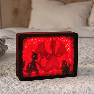 Boîte à lumière moderne Anime, figurine Manga personnalisée, veilleuse LED, alimentation par piles <span class=keywords><strong>AAA</strong></span> ou USB, cadre en MDF, cadeau pour chambre d'enfant - Product Image 3