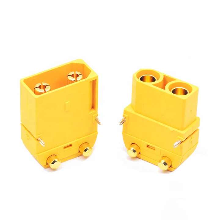 VUNIVERSUM Amass XT90 XT90H, hoogwaardige gouden stekker, beveiligd tegen omgekeerde polariteit, stekker met beschermkappen Mannelijke Vrouwelijke 90A RC van Mr. stekker Modelbau®, 2 paar (4 stuks