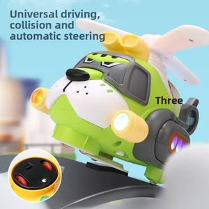 Eléctrico 360 ° giratorio Universal rueda conducción truco transformar helicóptero juguete con música luz dibujos animados <span class=keywords><strong>Tigre</strong></span> avión para niños - Product Image 4