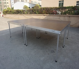 โครงอลูมิเนียม & ไม้อัดรถเข็นแบบพกพาสำหรับเวทีดีเจเคลื่อนที่ได้0.6-1.0ม. H เชื่อมต่อกันสำหรับงานคอนเสิร์ต - Product Image 1