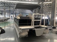Bateau ponton en aluminium de 25 pieds, bateau de pêche, de loisirs et de croisière, moteur hors-bord 150-200 CV, 30-35 nœuds, télécommande
