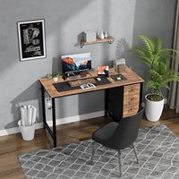 Bureau d'écriture en bois double face avec tiroirs de rangement amovibles pour le travail et l'étude, bureau d'ordinateur moderne et minimaliste pour les bureaux à domicile