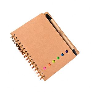 Custom A4/<b>A5</b>/A6 <b>Notebook</b> with Spiral Binding Leather Cover and Pen Slot Features Custom Logo Memo Pad Wholesale Diaries - Product Image 2