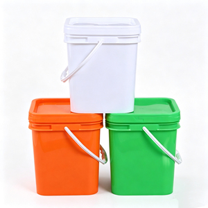Seau carré en plastique PP en gros pour usine - Seau carré en plastique pour peinture et stockage d'aliments, de peinture et de engrais - Product Image 1
