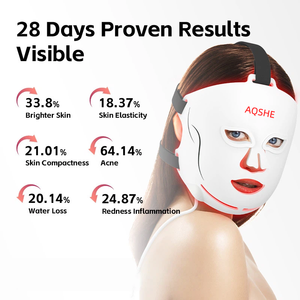 Máscara AQSHE M2 con 400 LED, 5 Longitudes de Onda (460, 590, 633, 830, 1072nm), Nueva Máscara Láser Inalámbrica de Terapia de Luz Roja, Máscara Facial Láser <span class=keywords><strong>4D</strong></span> de Luz Roja - Product Image 4