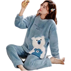 Pyjama en satin uni tendance pour femmes, ensemble de vêtements de nuit de luxe, tissu similaire à la soie, manches longues, vêtements de nuit, boutique de vêtements féminins - Product Image 3