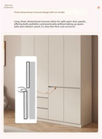 Lemari Pakaian Dongma untuk Rumah/Kamar Tidur, Kayu Solid Tahan Lama Multifungsi, Loker Mewah, Lemari Pintu untuk Apartemen Kecil