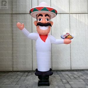 Grand mannequin gonflable mexicain <span class=keywords><strong>de</strong></span> 3 mètres, en tissu Oxford, sur le thème du Cinco <span class=keywords><strong>de</strong></span> Mayo, pour la présentation alimentaire - Product Image 2