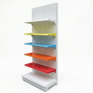 Heavy Duty Metal Adjustable Freestanding Supermarket <b>Shelves</b> for Stationery Jewelry Mobile Phone Accessories-Pegboard Display - Product Image 1
