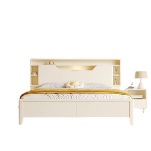 Dazhang Jiaju White Solid Wood <b>Bed</b> 1.5m 1.8m Storage Modern Minimalist Nordic Master Bedroom <b>Double</b> <b>Bed</b> - Product Image 5