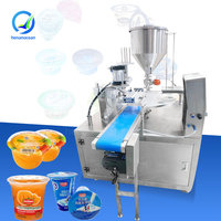 Machine de remplissage automatique de gobelets à pudding OCEAN, machine rotative de remplissage et d'emballage de gobelets et cornets de crème glacée
