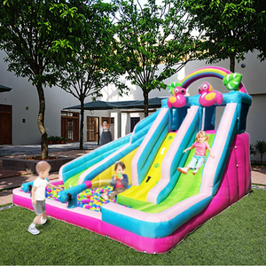 Home Use Jumping Castle for Kids Inflatable House With Water <b>Slide</b> <b>Small</b> House Inflatable Water <b>Slide</b> House Home U - Product Image 1