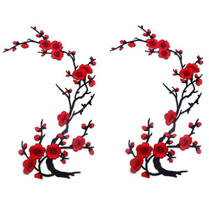 Fleur Applique Vêtements Broderie <span class=keywords><strong>Patch</strong></span> <span class=keywords><strong>Tissu</strong></span> <span class=keywords><strong>Autocollant</strong></span> Fer à coudre sur <span class=keywords><strong>Patch</strong></span> Couture Réparation Brodé Nouveau Plum Blossom <span class=keywords><strong>Patch</strong></span> - Product Image 1