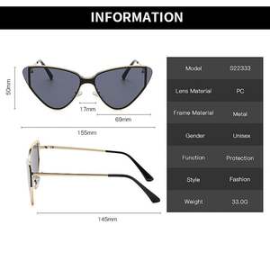 Gafas de Sol de Moda 2025 con Logotipo Personalizado, Estilo Steampunk de Lujo, Lentes de Una Pieza, Protección UV400, Sin Montura, Ojo de Gato, para Mujer - Product Image 6