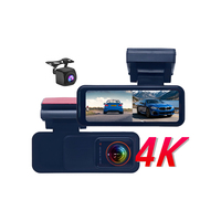 Caméra embarquée de conception élégante, double enregistrement avant 4K et arrière 1080P, enregistrement en boucle, surveillance de stationnement