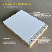 Peinture insonorisante pour intérieur, plafond sans joint à NRC élevé, finition lisse givrée, plafonds acoustiques en plâtre