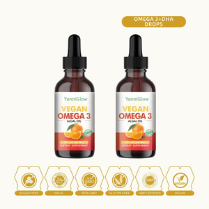 YanniGlow OEM ODM Vitamins Support Healthy Eyes <strong>Brain</strong> &amp; Bones Omega 3+DHA Drops for Adults Natural Supplement - Product Image 5