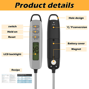 Touch <strong>Control</strong> Pizza <strong>Oven</strong> Safe Fork Digital <strong>Meat</strong> Smart Thermometers Kitchen Grilling Flame Bbq Electronic Probe Food Thermometer - Product Image 4