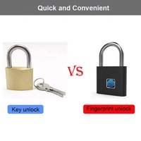 Top Security Outdoor IP65 Waterproof Fingerprint Padlock Smart Padlock