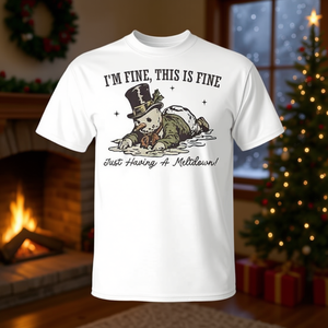 Estoy bien, esto está bien, solo que me estoy derramando lágrimas, camiseta navideña - Product Image 3