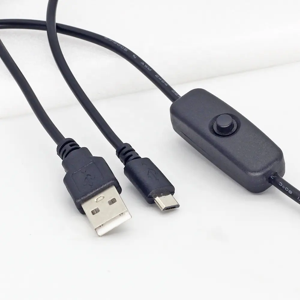 5V 3a Micro Usb Voedingskabel Met Schakelaar 501 Aan Uit Knop Voor Raspberry Pi 4b