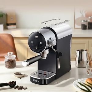 Machine à café expresso semi-automatique compacte électrique avec poignée supérieure, facile à déplacer, pour cappuccino, usage domestique, 15 bars - Product Image 2